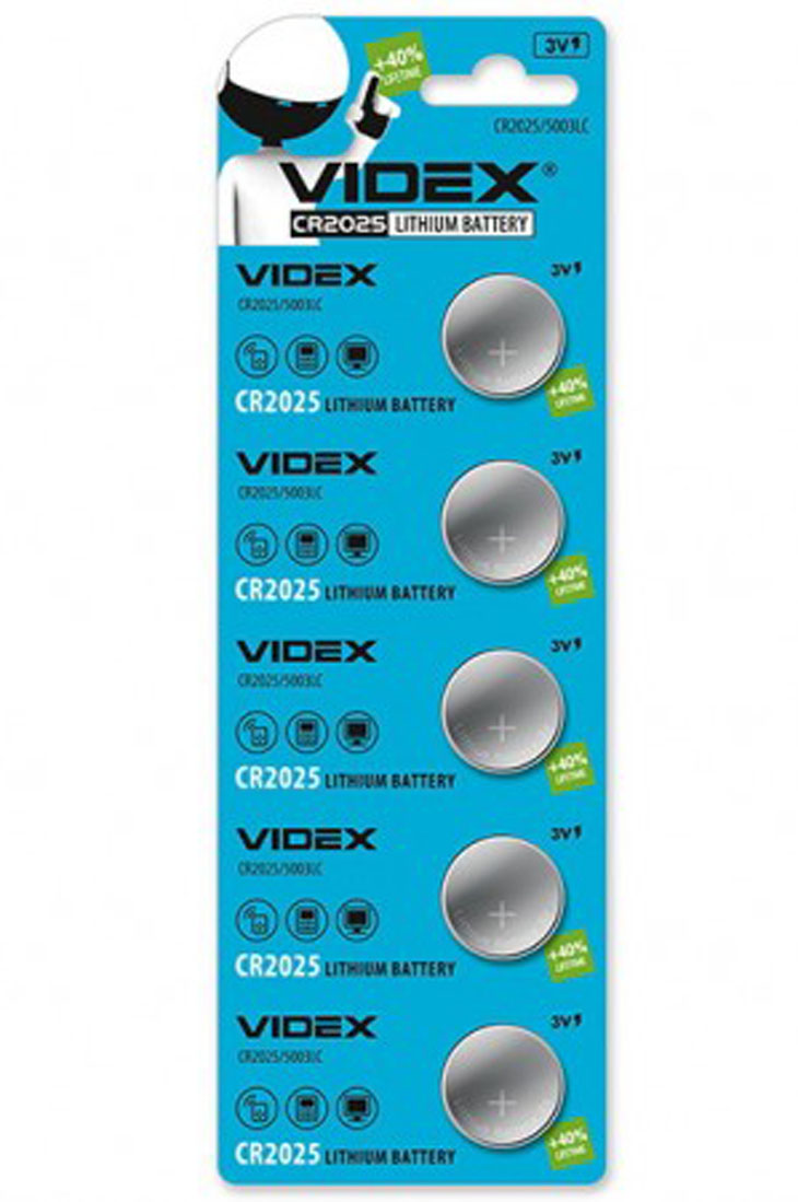 ��������� �������� VIDEX CR2025 (5 ��.) ���. 148097