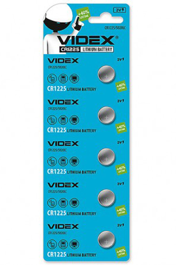 ��������� �������� VIDEX CR1225 (5 ��.) ���. 148102
